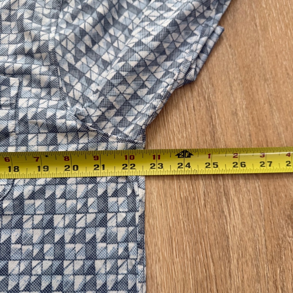 Tommy Bahama San Lucio Tiles Away Shirt Mens M Blue Geometric Long Sleeve NWT - Picture 7 of 9